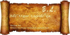 Böttger Leonóra névjegykártya